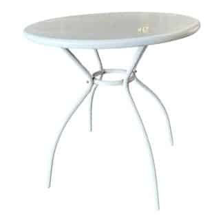 Table ronde extérieur d'occasion vue de face
