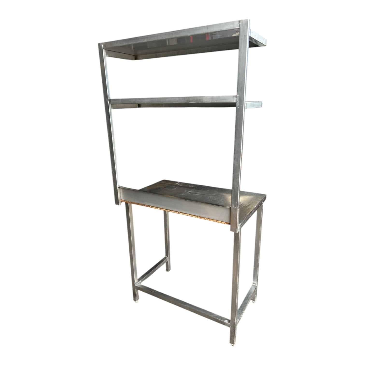 image00103 Table inox avec étagère 90 cm d'occasion vue de l'arrière
