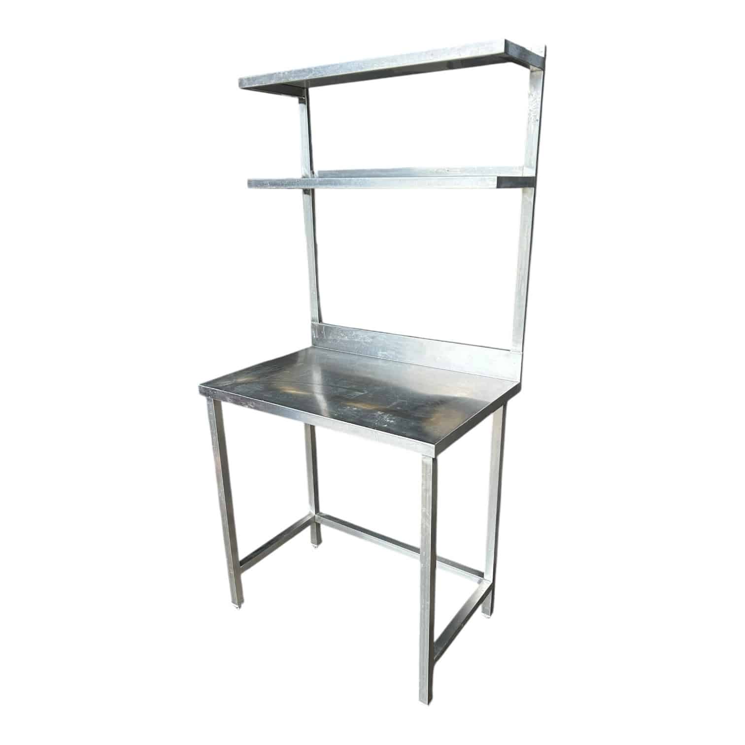 image00104 Table inox avec étagère 90 cm d'occasion vue de côté