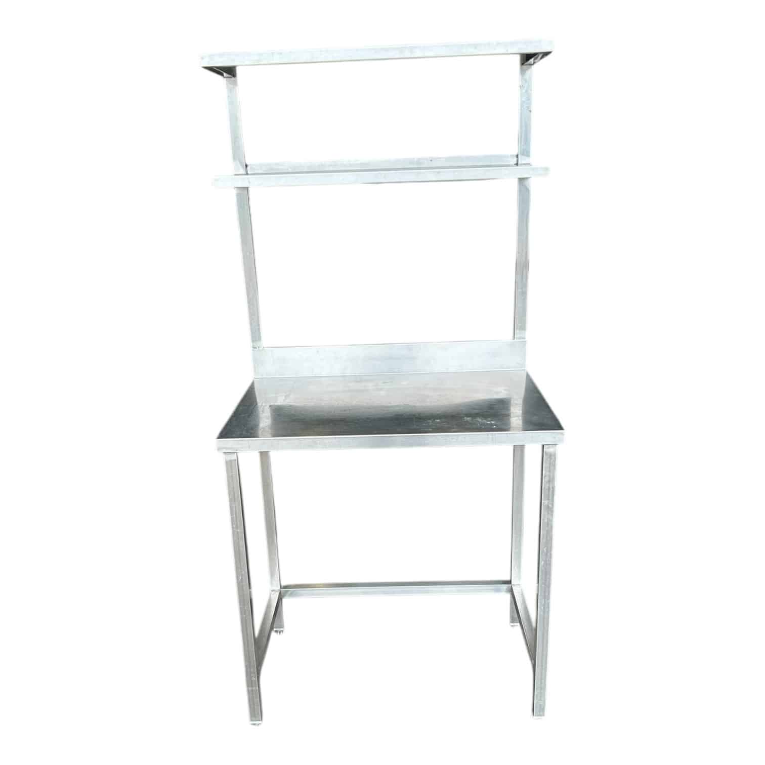 image00105 Table inox avec étagère 90 cm d'occasion vue de face