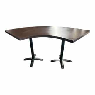 Table demi ovale d'occasion vue de face