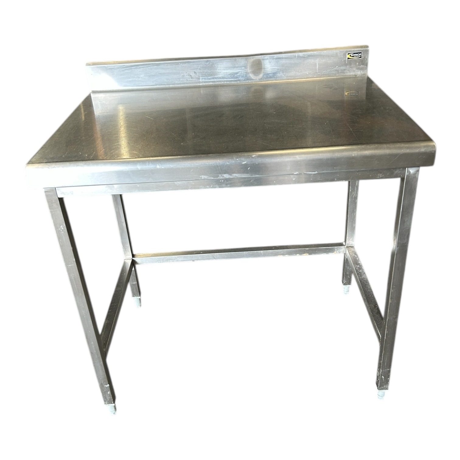 image00122 Table inox 100 cm d'occasion vue de face
