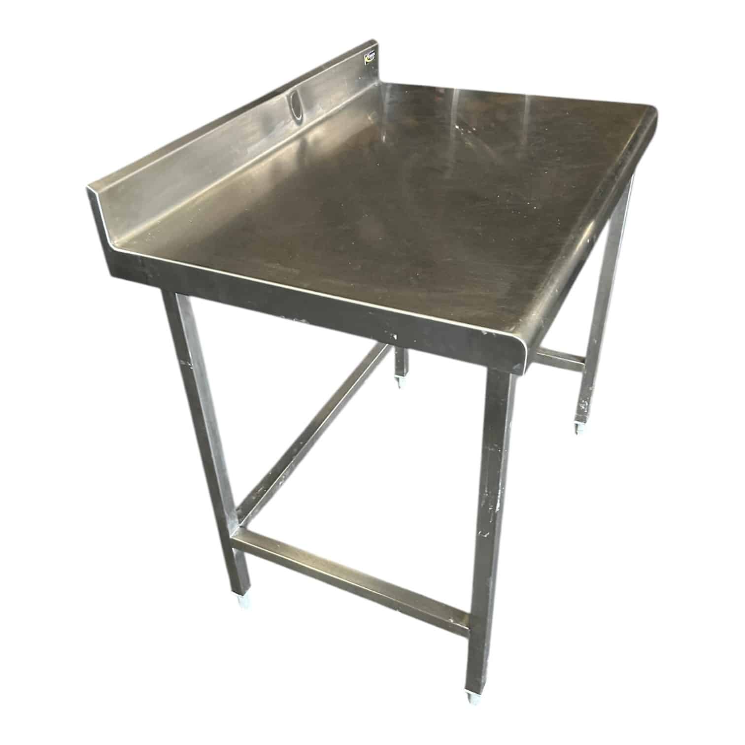 image00124 Table inox 100 cm d'occasion vue de côté