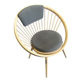 Chaise cosy assise grise d'occasion