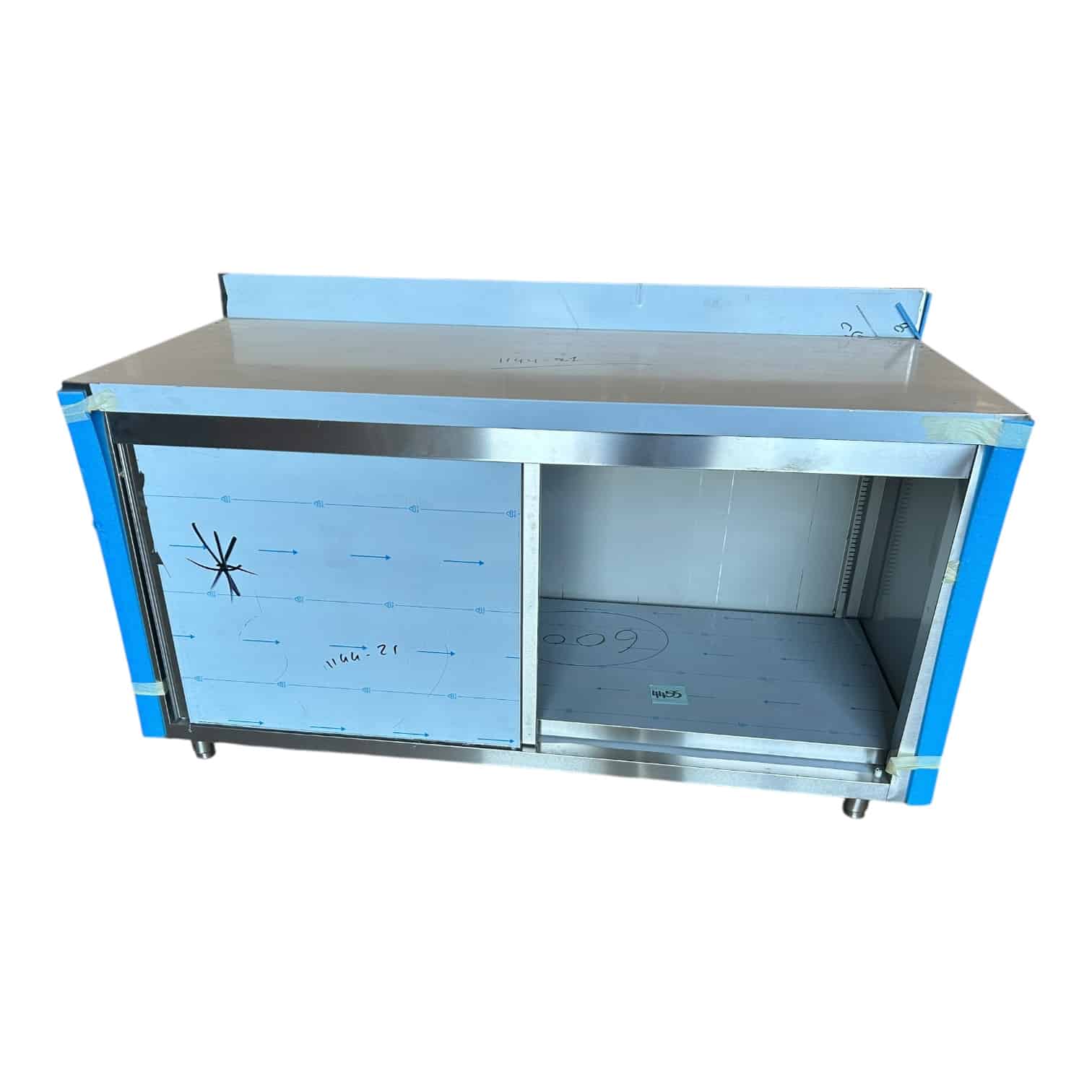 image00003 Meuble de rangement neutre inox 160 cm neuf déclassé