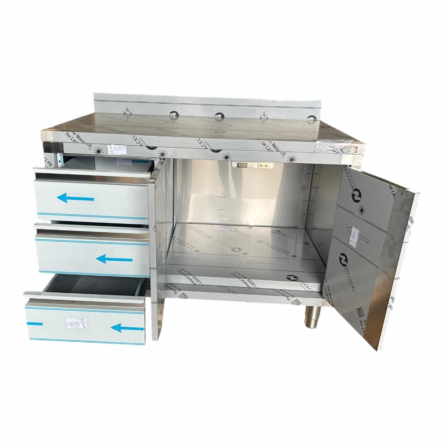 image00035 Meuble inox avec 3 tiroirs DS441 neuf déclassé