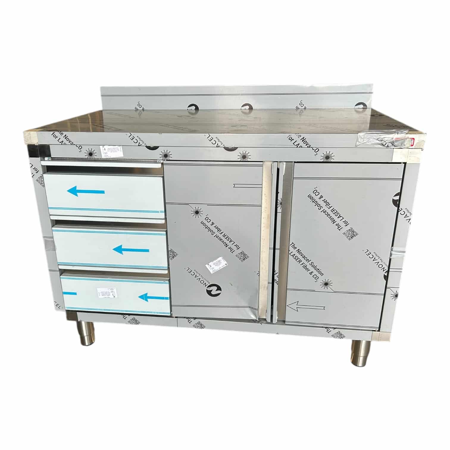 image00036 Meuble inox avec 3 tiroirs DS441 neuf déclassé