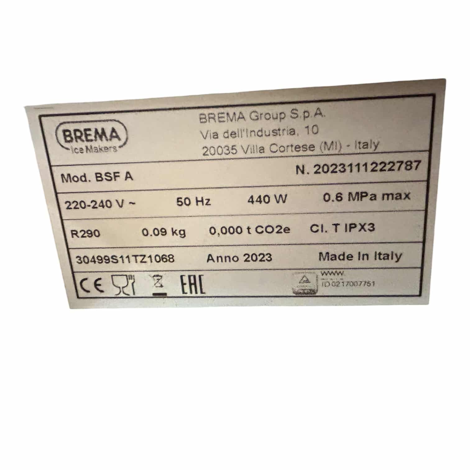image00043 Distributeur automatique de glace Brema neuf