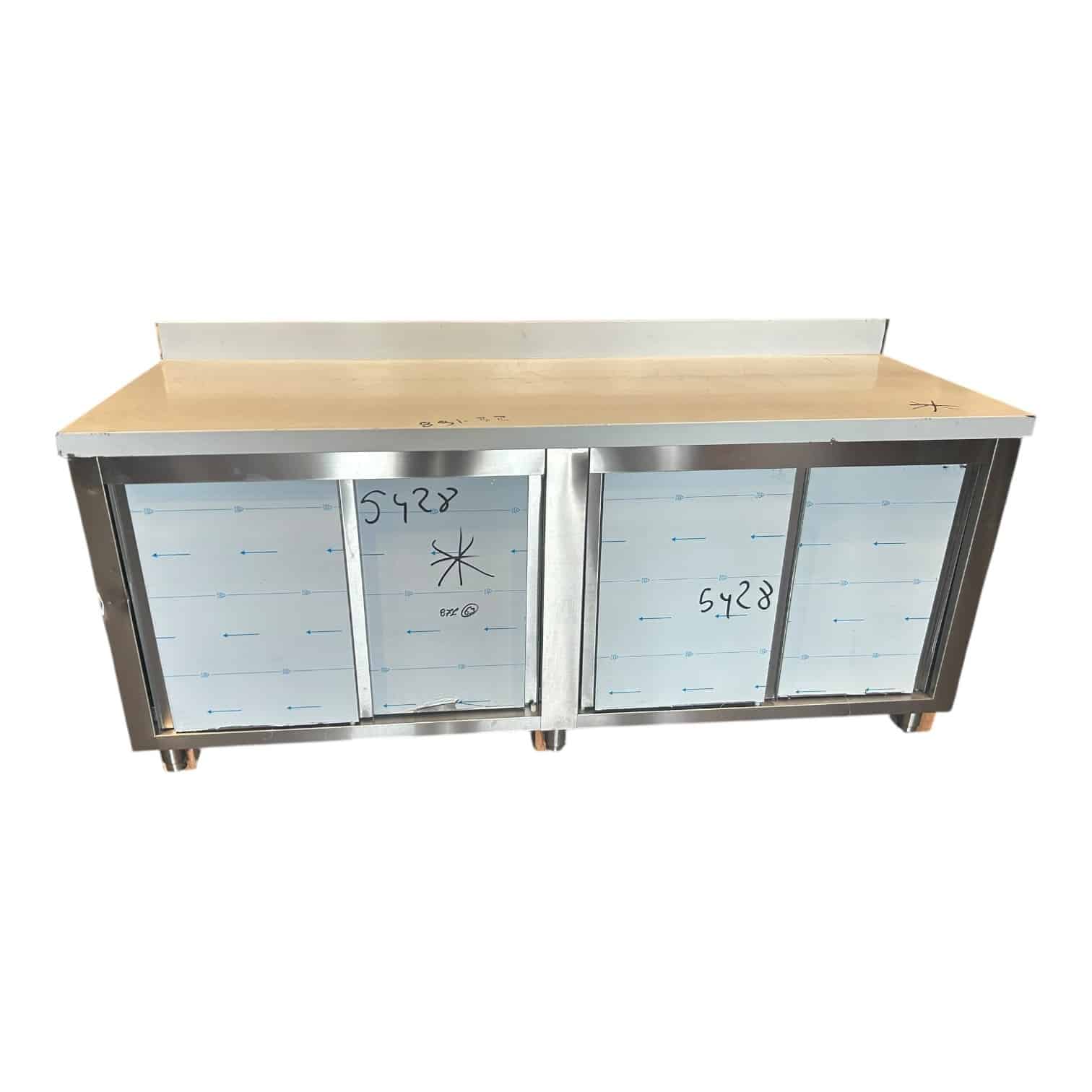 image00115 Meuble de rangement neutre inox 200 cm neuf déclassé
