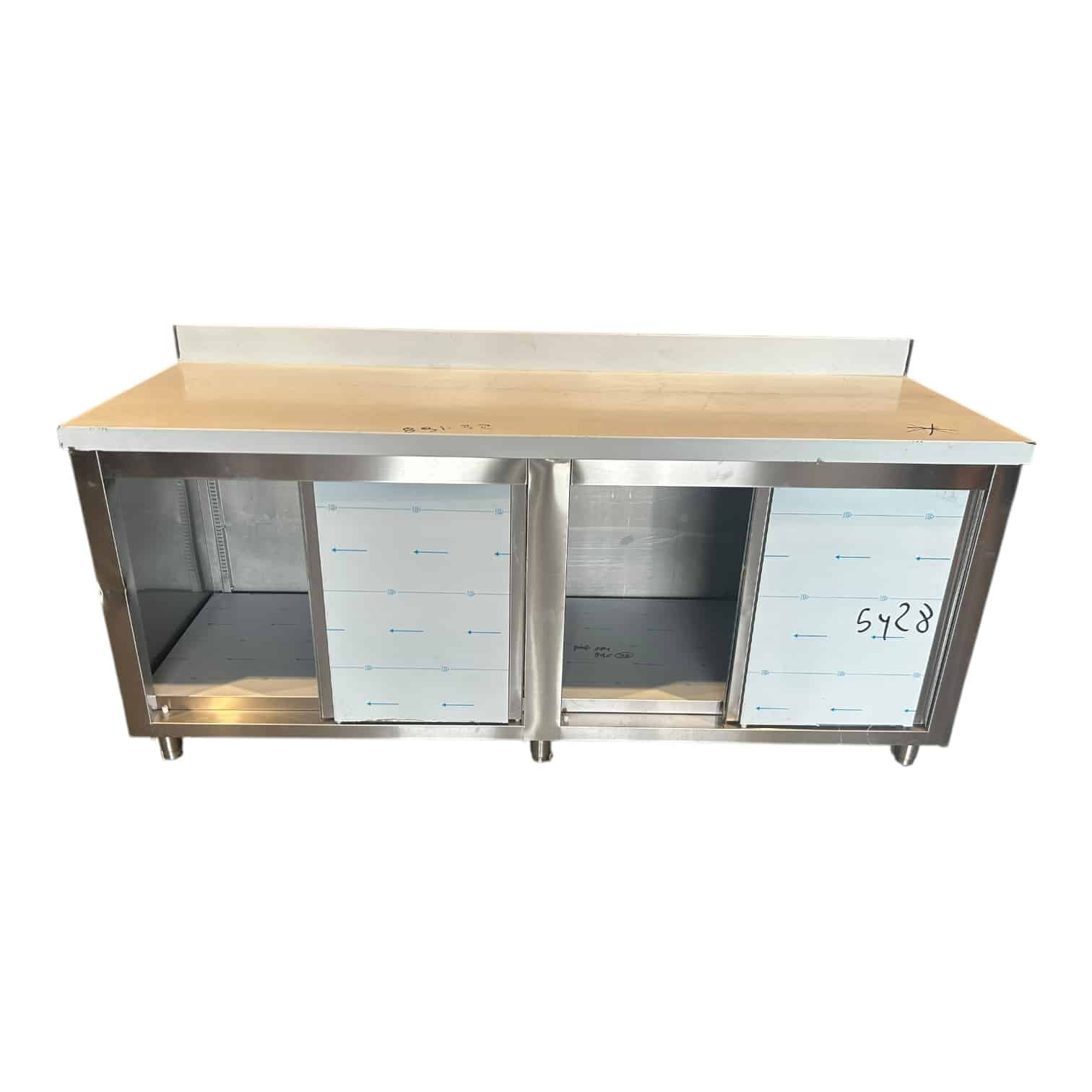 image00116 Meuble de rangement neutre inox 200 cm neuf déclassé